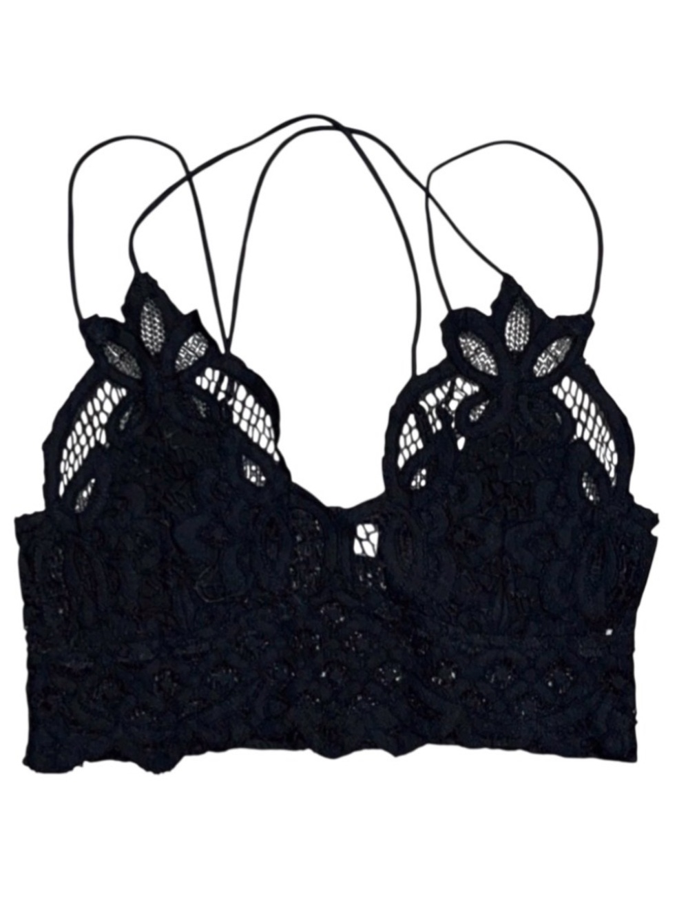 Free People FP One Black Lace Bralette Bra Top Cami Ladies NWT Small
